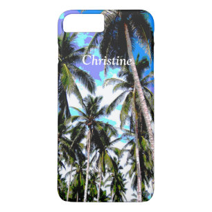 Capa iPhone 8 Plus/7 Plus Palmeiras Tropicais Personalizadas