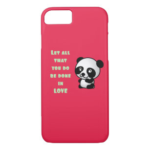 Capa Para iPhone Da Case-Mate Panda com citação de amor inspiracional