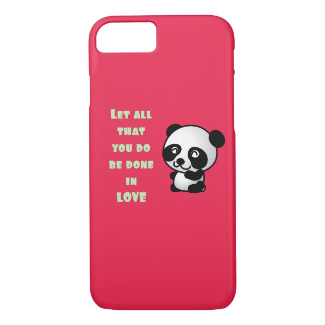 Capa Para iPhone, Case-Mate Panda com citação de amor inspiracional (Verso)