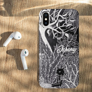 Capa Para iPhone Da Case-Mate Pantera negra na selva - desenho a lápis