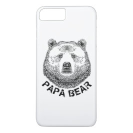 Capa iPhone 8 Plus/7 Plus Papá Urso, Ilustração Desenhada À Mão