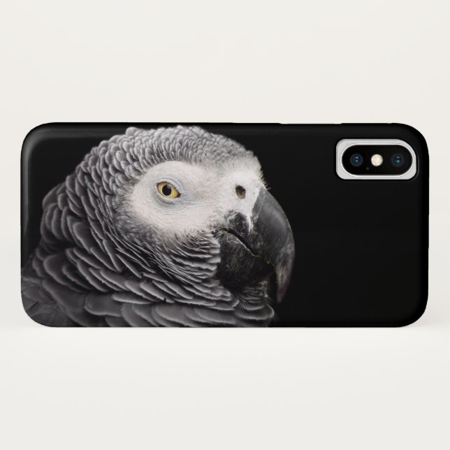 Capa Para iPhone, Case-Mate Papagaio-Cinza africano (Verso (Horizontal))