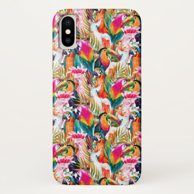 Capa Para iPhone, Case-Mate Papagaios & folhas de palmeira (Verso)