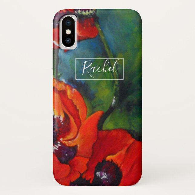 Capa Para iPhone, Case-Mate Papagaios Orientais De Laranja Botânico Pintados (Verso)