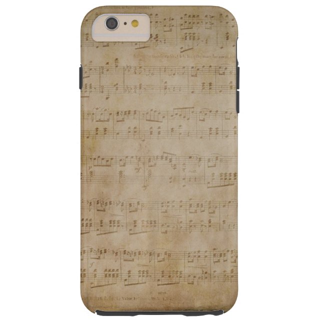 Capa Para iPhone, Case-Mate papel de música antigo positivo do iPhone 6 - caso (Verso)