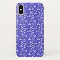 Papel de parede barroco - padrão de flor azul