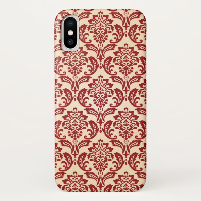Capa Para iPhone, Case-Mate Papel de parede da cor damasco (Verso)