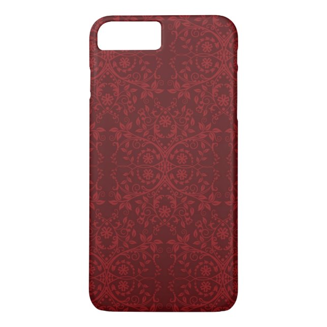 Capa Para iPhone, Case-Mate Papel de parede floral vermelho detalhado (Verso)