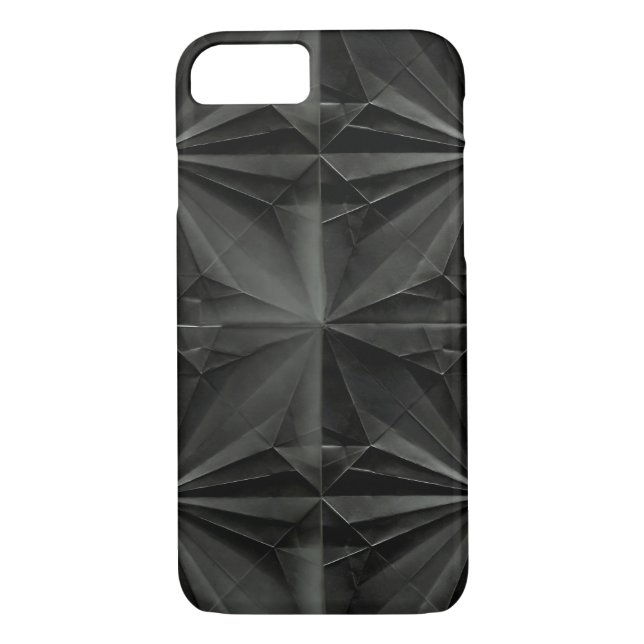 Capa Para iPhone, Case-Mate Papel dobrado em origami preto (Verso)