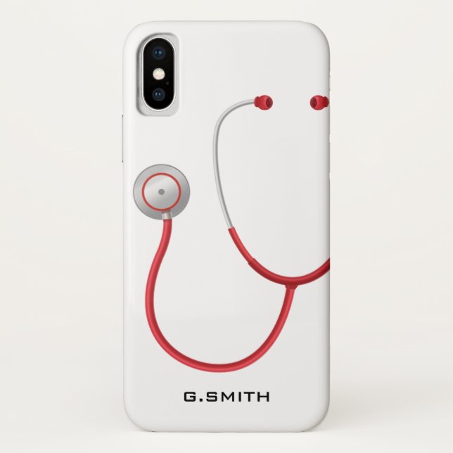 Capa Para iPhone, Case-Mate Para Médicos e Enfermeiras. Estetoscópio médico. (Verso)