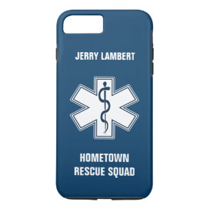Capa iPhone 8 Plus/7 Plus Paramédico EMT Nome EMS Modelo