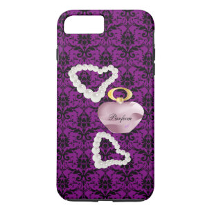 Capa iPhone 8 Plus/7 Plus Parfum & Pearls Plum Damask iPhone7Plus Mala difíc
