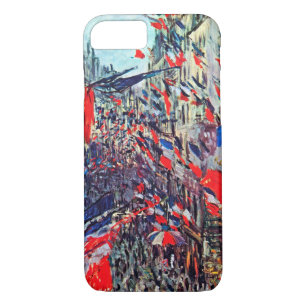 Capa iPhone 8/ 7 Paris no Dia Nacional, Claude Monet