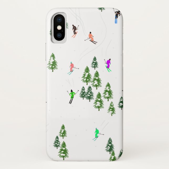 Capa Para iPhone, Case-Mate Partido Freeride Alpino Skiers Skiing (Verso)