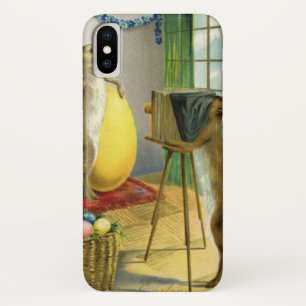 Capa Para iPhone Da Case-Mate Páscoa engraçada do vintage, fotógrafo do coelh
