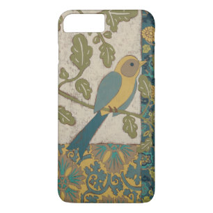 Capa Para iPhone Da Case-Mate Pássaro Amarelo e Azul Teal Empoleirado em uma ra