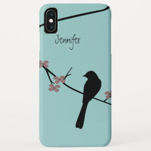 Capa Para iPhone XS Max Pássaro em um ramo da flor