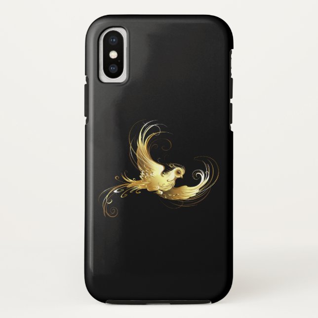 Capa Para iPhone, Case-Mate Pássaro ouro sobre fundo preto (Verso)