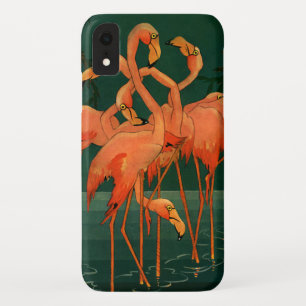 Capa Para iPhone Da Case-Mate Pássaros do animal selvagem do vintage, flamingos