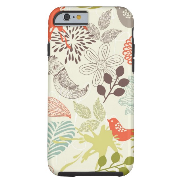 Capa Para iPhone, Case-Mate pássaros e flores (Verso)