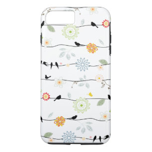 Capa Para iPhone Da Case-Mate Pássaros em videiras com flores