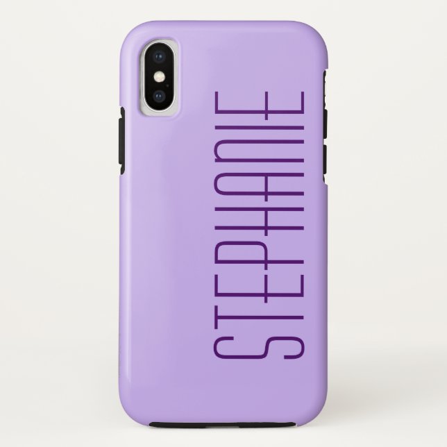 Capa Para iPhone, Case-Mate Pastel Purple, Nome Personalizado, Sturdy (Verso)