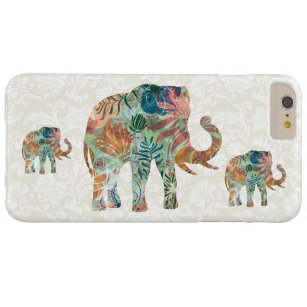 Capa Barely There Para iPhone 6 Plus Pastel Tones Floral Elephant & Damask