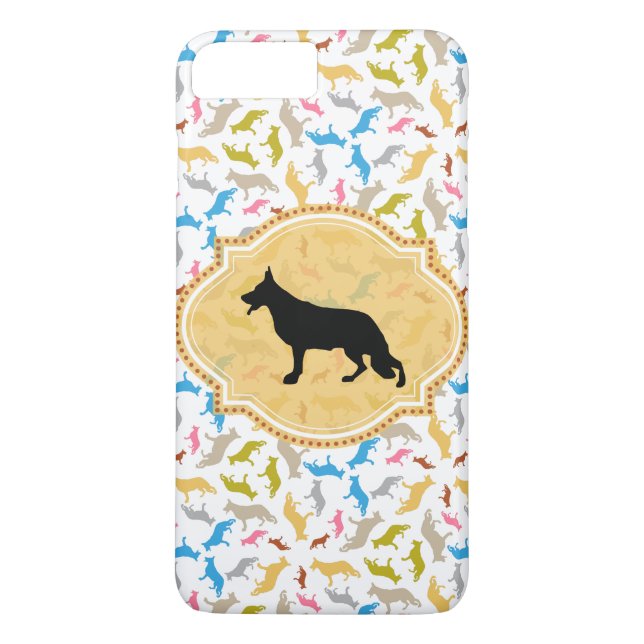 Capa Para iPhone, Case-Mate Pastor Padrão de cães Primavera (Verso)