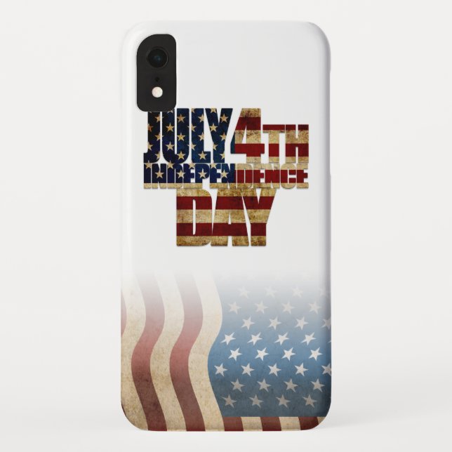 Capa Para iPhone, Case-Mate Patriótico Design de Bandeira de 4 de julho (Verso)