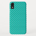 Capa Para iPhone Da Case-Mate Pavão azul, esmalte, grelha estendida<br><div class="desc">Grelha geométrica de efeito 3d,  com o olhar de esmalte brilhante,  em azul-pavão brilhante</div>