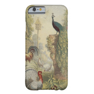 Capa Barely There Para iPhone 6 Pavão elegante do vintage & outros pássaros