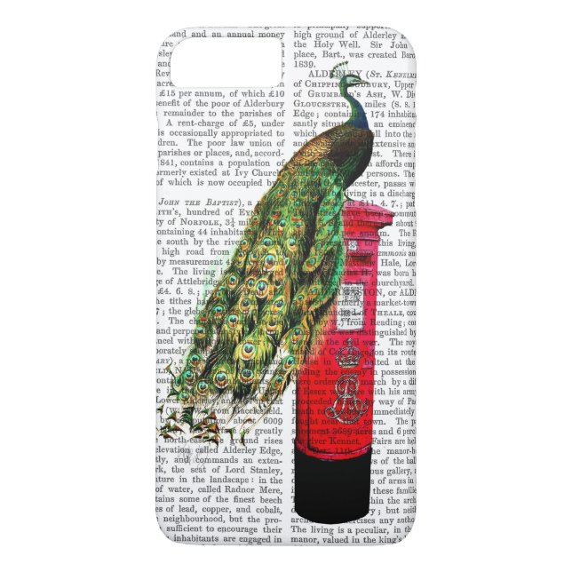 Capa Para iPhone, Case-Mate Pavão na Caixa Postal (Verso)