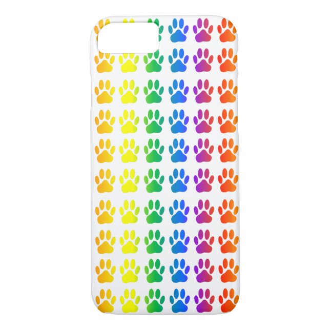Capa Para iPhone, Case-Mate Pawprint do Arco-Íris (Verso)