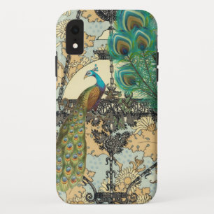 Capa Para iPhone XR Peacock Birdcage Damask