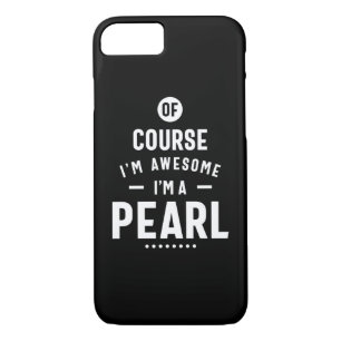 Capa iPhone 8/ 7 Pearl Nome Personalizado Aniversário