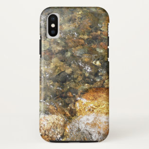 Capa Para iPhone Da Case-Mate Pebolhas Vestidas no rio Castanho e Abstrato natur