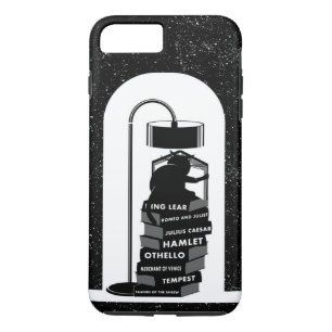Capa iPhone 8 Plus/7 Plus Peças Shakespeare de Leitura de Gato Negro