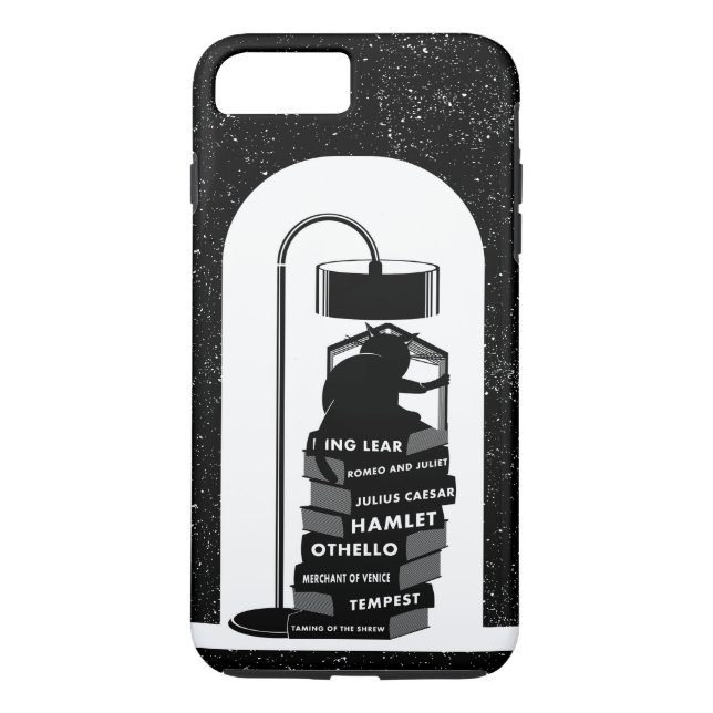 Capa Para iPhone, Case-Mate Peças Shakespeare de Leitura de Gato Negro (Verso)