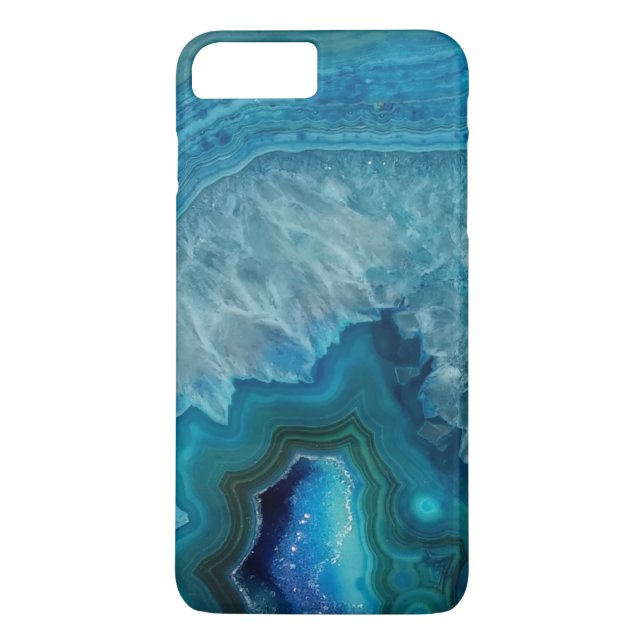 Capa Para iPhone, Case-Mate Pedra azul da ágata da cerceta bonita (Verso)