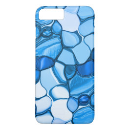 Capa iPhone 8 Plus/7 Plus Pedras redondas em tons semelhantes ao azul real