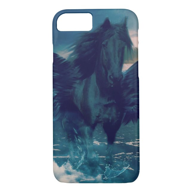 Capa Para iPhone, Case-Mate Pegasus Negro Emergindo Do Mar (Verso)