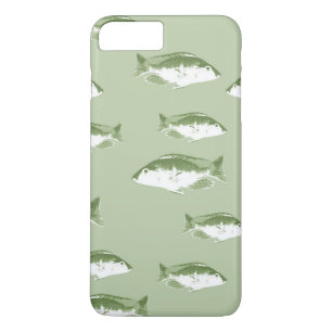 Capa iPhone 8 Plus/7 Plus Peixe verde-azeitona