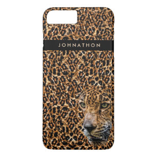 Capa Para iPhone Da Case-Mate Pele masculino do leopardo de Brown com o gato