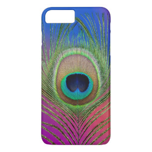 Capa iPhone 8 Plus/7 Plus Pena da cauda de um pavão