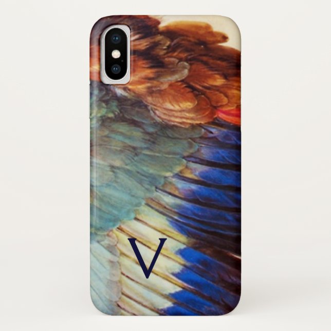 CAPA PARA iPhone, Case-Mate  PENAS DAS ASAS DE UM ROLLER EUROPEU MONOGRAMA (Verso)