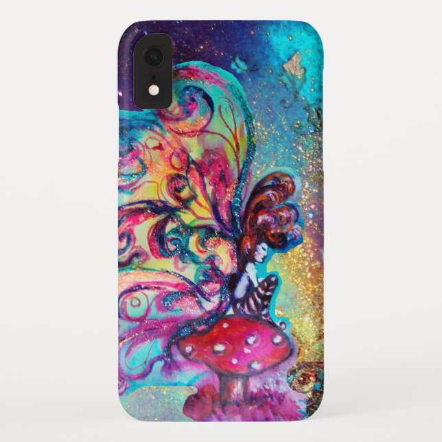 Capa Para iPhone, Case-Mate PEQUENO ELF MUSHROOMS Fantasy Night Blue (Verso)