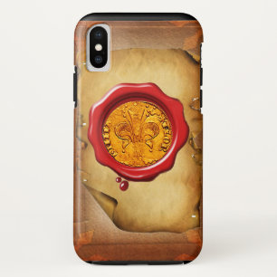 Capa Para iPhone XS Pergaminho de cera FORINT DOURADA FLORENTINA ANTIQ
