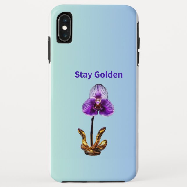 Capa Para iPhone, Case-Mate Permaneça Orquídea Dourada (Verso)