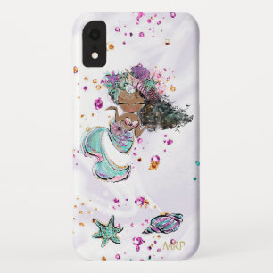 Capa Para iPhone Da Case-Mate *~* Pérolas de Turquesa Douradas Sereia Rosa
