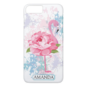 Capa iPhone 8 Plus/7 Plus Personalizado   Flamingo Monograma